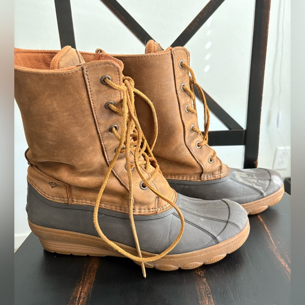 Sperry Brown  Lace-Up Boots - Women Size 9